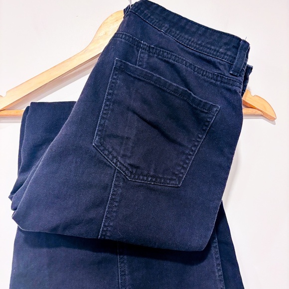 DIVIDED Black ribbed patchwork jeans with wide leg - Picture 8 of 11